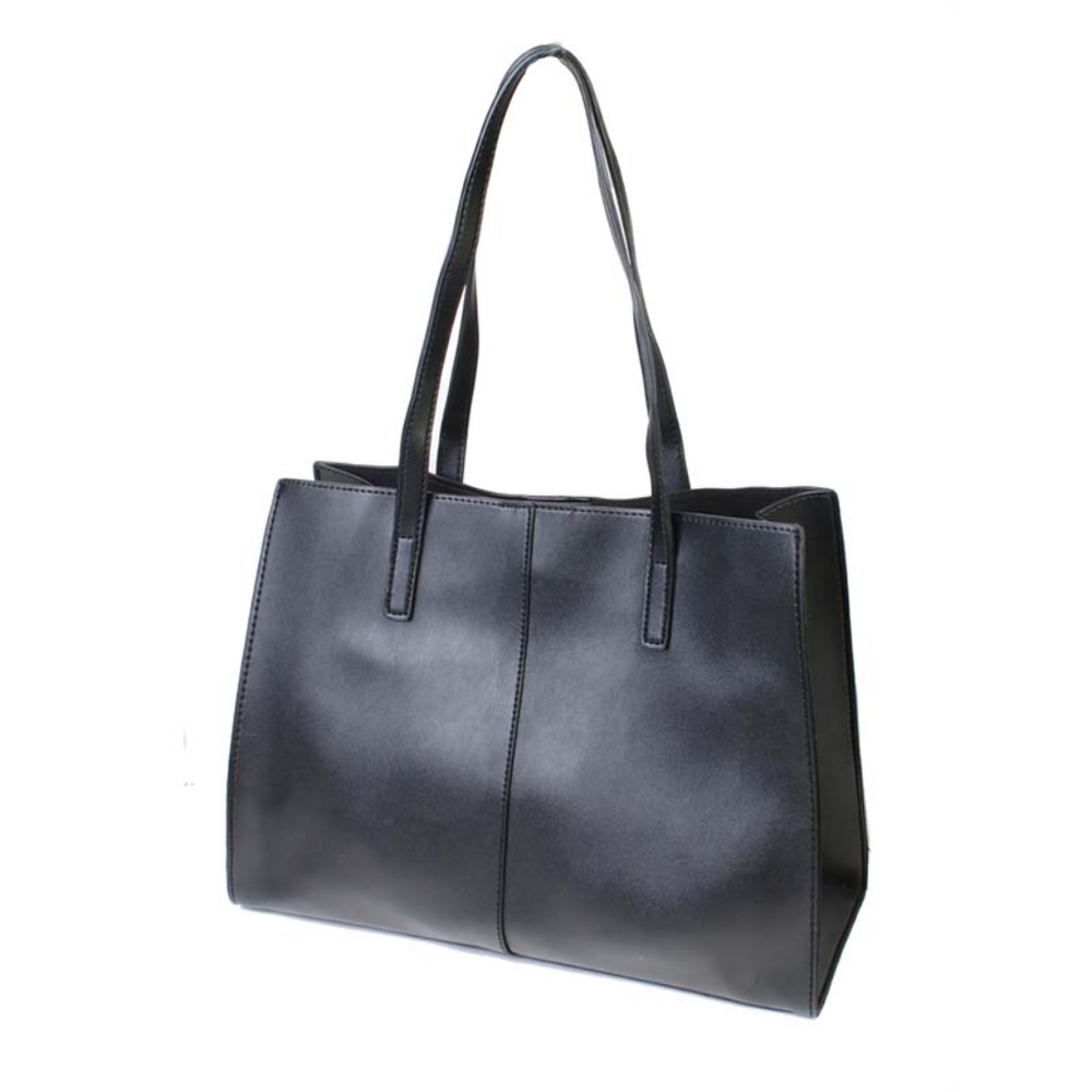Triple Compartment Leather Bag